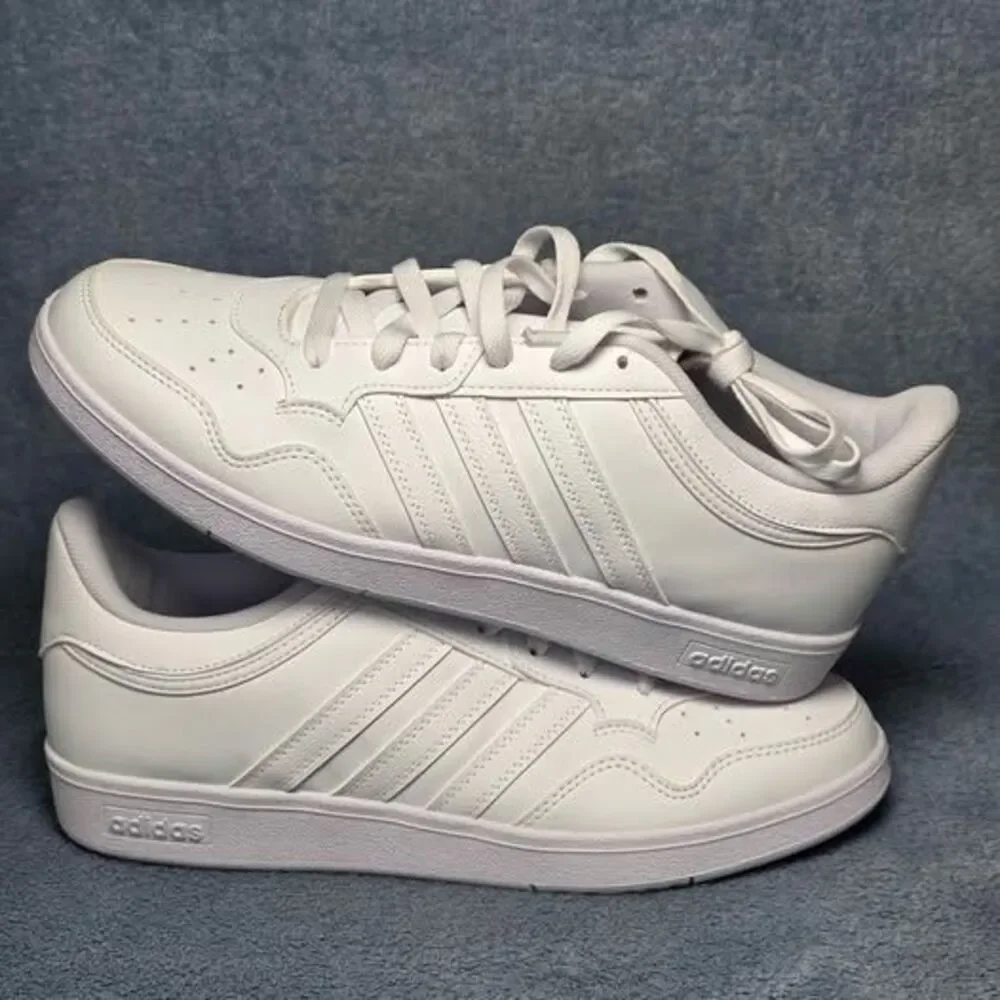 Adidas Hoops 4.0 White Sneakers Men Size 8.5 Women Size 9.5